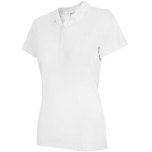 4F WOMEN'S T-SHIRT Női galléros póló, fehér, méret M