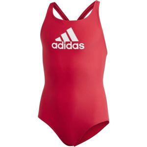 adidas BADGE OF SPORTS SWIMSUIT GIRLS piros 116 - Lányos úszódressz