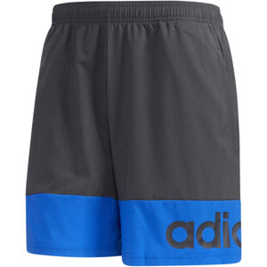 adidas D2M COLORBLOCK SHORT Férfi rövidnadrág, sötétszürke, méret XL