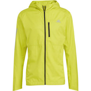 adidas OWN THE RUN JKT Férfi futó kabát, fényvisszaverő neon, méret M