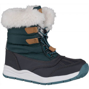 ALPINE PRO TEUTO sötétzöld 32 - Gyerek téli cipő