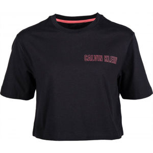 Calvin Klein CROPPED SHORT SLEEVE T-SHIRT Női póló, fekete, veľkosť L