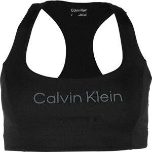 Calvin Klein ESSENTIALS PW MEDIUM SUPPORT SPORTS BRA Női sportmelltartó, fekete, méret L