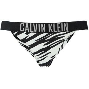 Calvin Klein INTENSE POWER-BRAZILIAN-PRINT Női fürdőruha alsó, fekete, méret XL