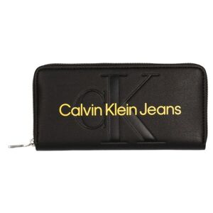 Calvin Klein SCULPTED MONO ZIP AROUND MONO Női pénztárca, fekete, veľkosť os