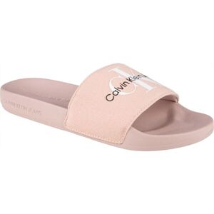 Calvin Klein SLIDE MONOGRAM CO Női papucs, rózsaszín, veľkosť 36
