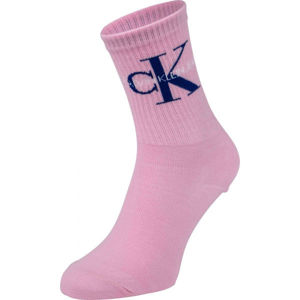 Calvin Klein WOMEN SHORT SOCK 1P JEANS LOGO BOWERY Női zokni, rózsaszín, méret