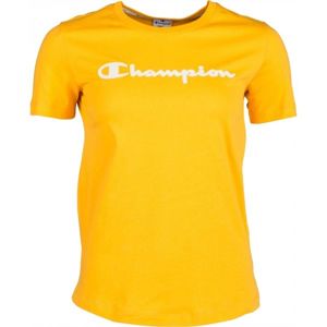 Champion CREWNECK T-SHIRT sárga S - Női póló