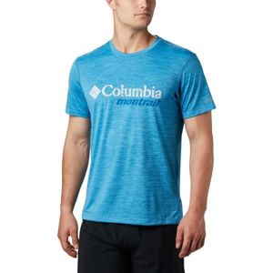 Columbia TRINITY TRAIL GRAPHIC TEE kék XL - Férfi sportpóló