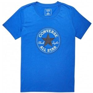 Converse CORE SOLID CHUCK PATCH CREW kék XS - Női póló