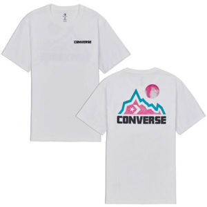 Converse MOUNTAIN MOON GRAPHIC SHORT SLEEVE T-SHIRT fehér XL - Férfi póló