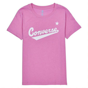 Converse WOMENS NOVA CENTER FRONT LOGO TEE rózsaszín S - Női póló