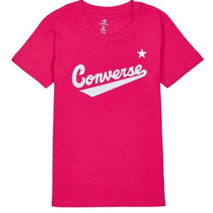 Converse WOMENS NOVA CENTER FRONT LOGO TEE rózsaszín L - Női póló