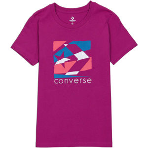 Converse WOMENS TORN CLASSIC TEE Női póló, bordó, méret S