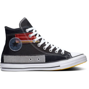 Converse CHUCK TAYLOR ALL STAR PATCHWORK HIGH Magas szárú uniszex tornacipő, fekete, veľkosť 37.5