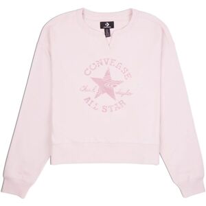 Converse CHUCK PATCH INFILL CREW Női pulóver, rózsaszín, méret L