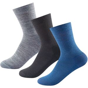 Devold DAILY MERINO MEDIUM SOCK 3PK Gyerek zokni, szürke, veľkosť 41-46