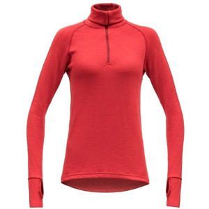 Devold EXPEDITION WOMAN ZIP NECK piros XL - Női funkcionális póló
