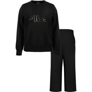 Fila IN COTTON BRUSHED FLEECE Női pizsama, fekete, veľkosť L