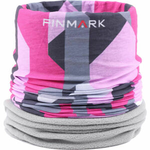 Finmark FSW-123 Multifunkcionális kendő, rózsaszín,szürke,sötétszürke, méret