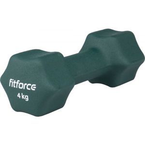 Fitforce NEOPREN KŮZI SÚLYZÓ 4KG Kézi súlyzó, sötétzöld, veľkosť 4 kg