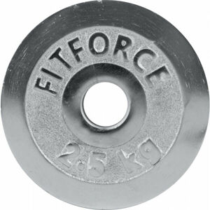 Fitforce SÚLYZÓTÁRCSA 2,5KG CHROM 30MM Súlyzótárcsa, ezüst, veľkosť 2,5 kg