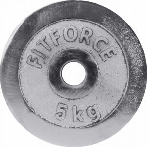 Fitforce PLC 5KG 25MM Súlyzótárcsa, ezüst, veľkosť 5 kg