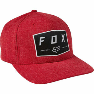 Fox BADGE FLEXFIT Baseball sapka, piros, méret S-M