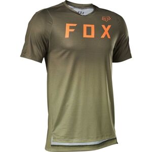 Fox FLEXAIR SS Férfi kerékpáros póló, sötétzöld, méret XXL