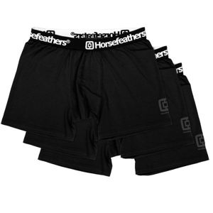 Horsefeathers DYNASTY 3PACK BOXER SHORTS fekete S - Férfi boxeralsó
