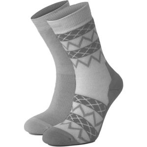 JOHAUG WOOL SOCKS 2PK Női gyapjú zokni, sötétszürke, veľkosť 39/41