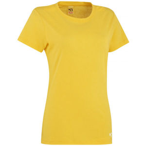 KARI TRAA TRAA TEE Rövid ujjú női póló, sárga, veľkosť XS