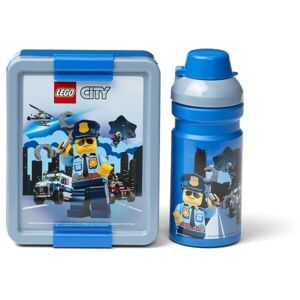 LEGO Storage CITY Uzsonnásdoboz és kulacs, kék, méret