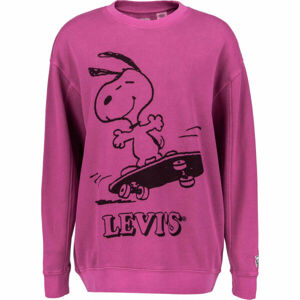 Levi's UNBASIC CREW SWEATSHIRT Női pulóver, rózsaszín, méret XS