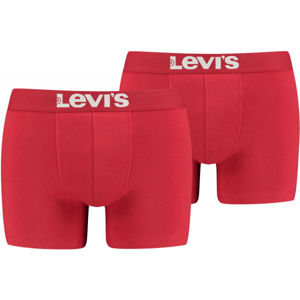 Levi's MEN SOLID BASIC BOXER 2P Férfi boxeralsó, piros, veľkosť XL