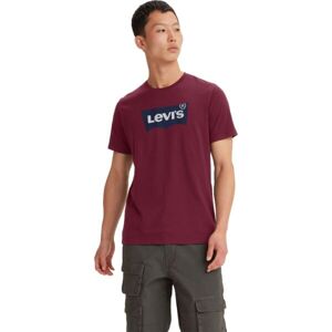 Levi's® GRAPHIC CREWNECK TEE Férfi póló, bordó, méret