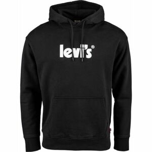 Levi's T2 RELAXED GRAPHIC PO MV LOGO Férfi pulóver, fekete, méret XL