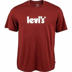 Levi's SS RELAXED FIT TEE Férfi póló, bordó, méret XL