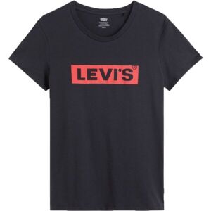 Levi's THE PERFECT TEE BOX TAB 2.2 Női póló, fekete, méret L