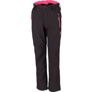 Lewro ORES Lány softshell nadrág, fekete,rózsaszín, méret