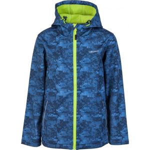 Lewro RUFUS Fiú softshell kabát, kék,Fényvisszaverő neon, méret