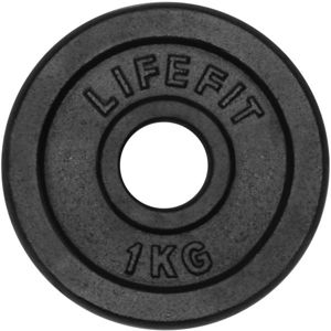 Lifefit KOTOUC 1KG 30MM Súlyzótárcsa, fekete, méret 1 kg