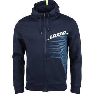 Lotto LOGO IV SWEAT FZ HD FL sötétkék XL - Férfi pulóver