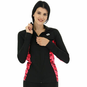 Lotto SPEEDRUN W III SWEAT FZ PRT PL Női pulóver, fekete,rózsaszín,Ezüst, méret