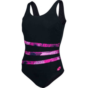 Lotto GRACIANA Női egyrészes úszódressz, fekete,rózsaszín, méret