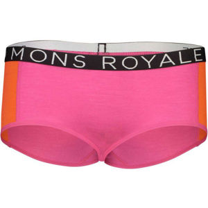 MONS ROYALE SYLVIA BOYLEG rózsaszín M - Sport alsónemű Merino gyapjúból