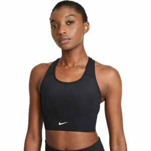 Nike SWOOSH LONG LINE BRA W fekete XS - Női sportmelltartó