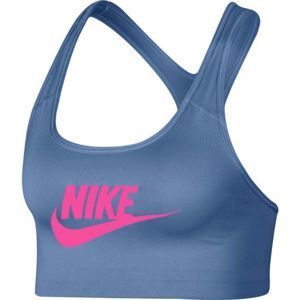 Nike SWOOSH FUTURA BRA Női sportmelltartó, kék,rózsaszín, méret