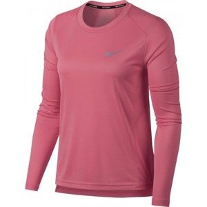 Nike MILER TOP LS W rózsaszín XL - Női póló futáshoz