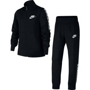 Nike NSW TRK SUIT TRICOT Lány melegítő szett, fekete, méret M